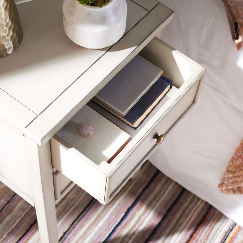 White 2 Drawer Nightstand N459885