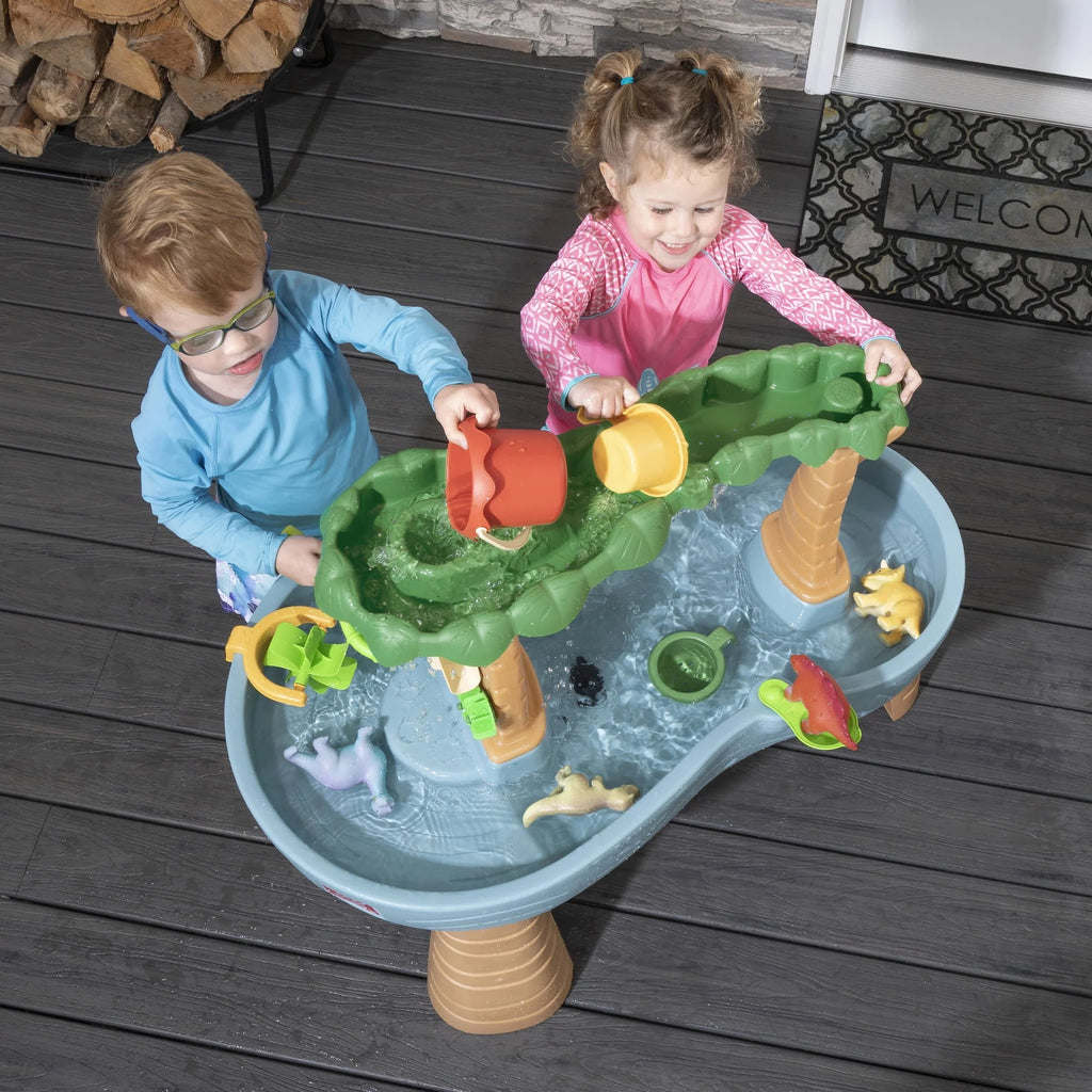 Gray Plastic Water Table with 13-piece Playset F8832
