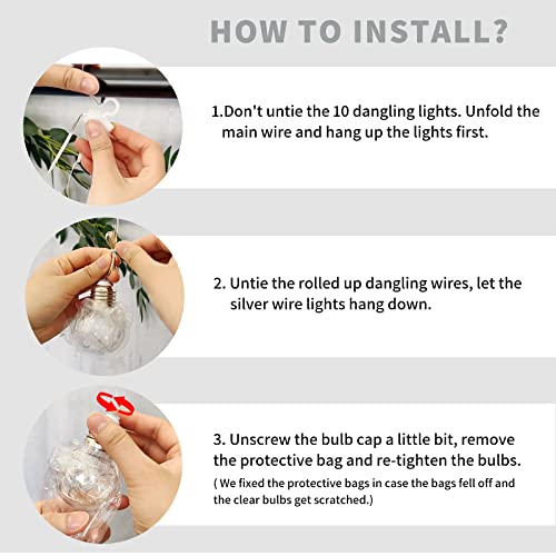 200 LED Warm White Curtain String Lights with Remote Y881498