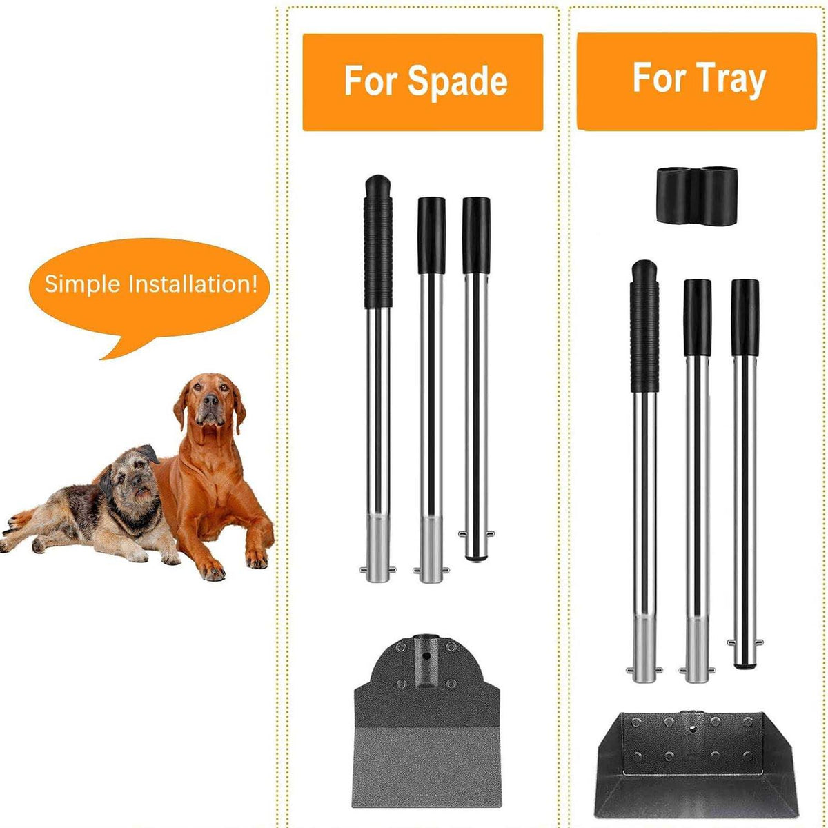 Metal Dog Pooper Scooper with Adjustable Long Handle Y891