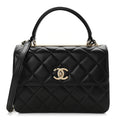 Lambskin Quilted Small Flap Bag Black H628741