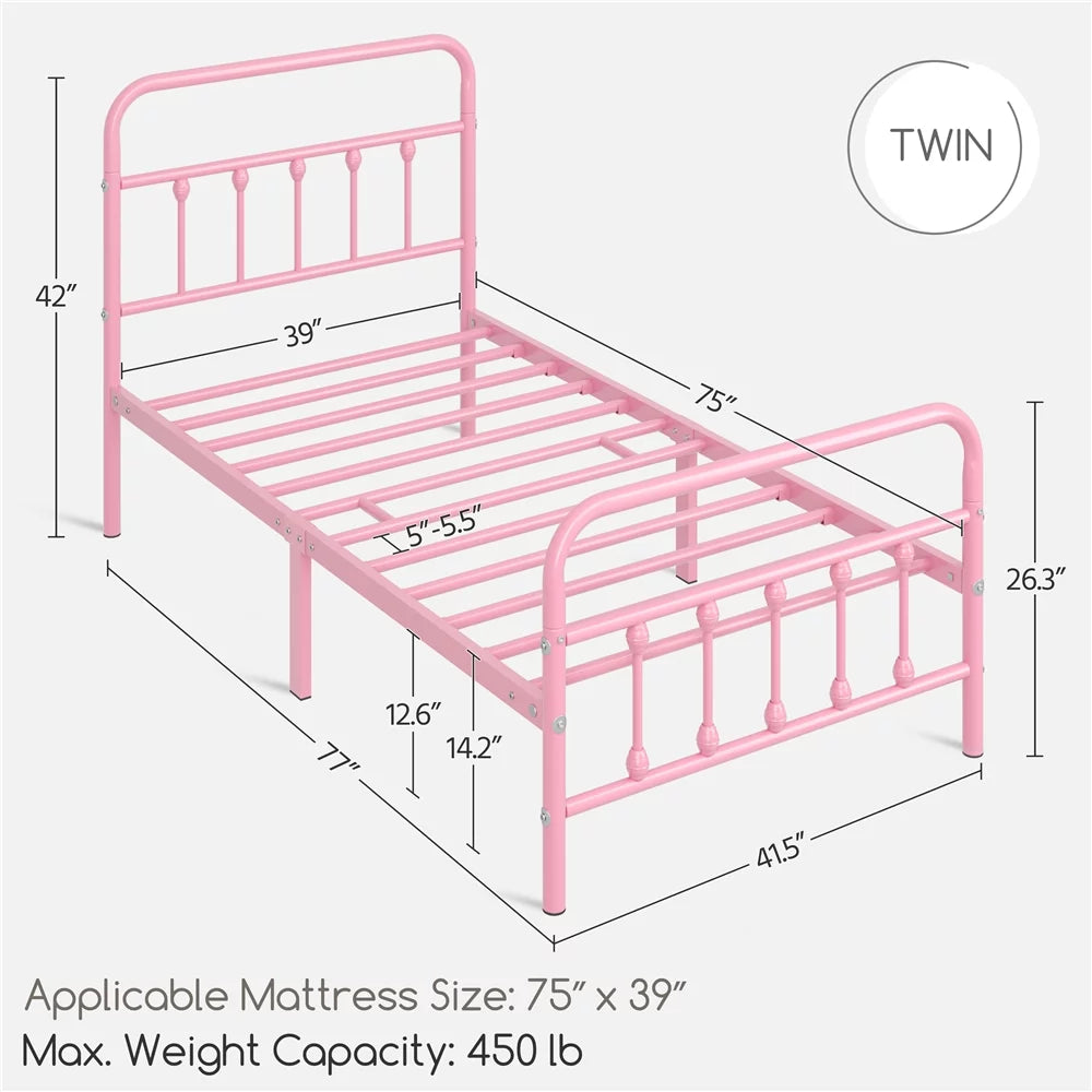 Queen Metal Bed Frame with Headboard & Footboard S21627