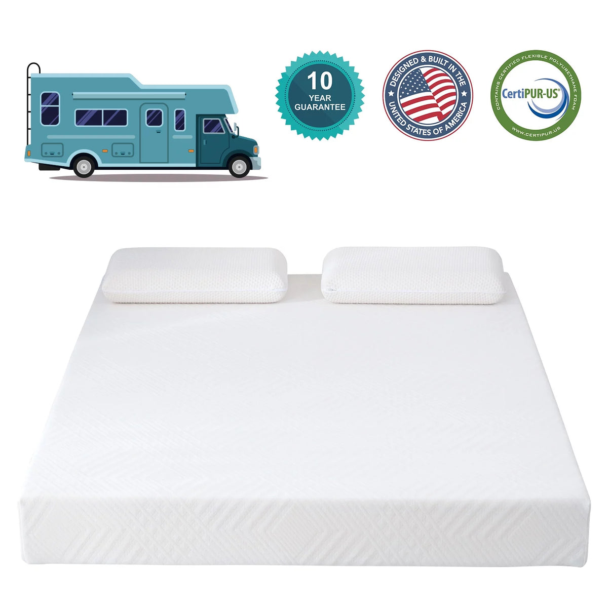 10" Gel Memory Foam RV Mattress Q136591