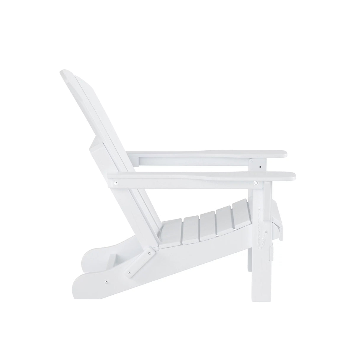 12 Piece White Adirondack Chairs Set with Ottoman and Side Table A357878