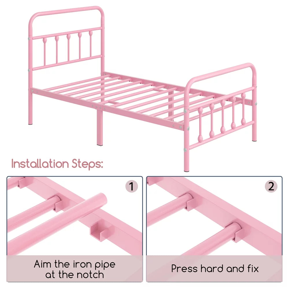 Queen Metal Bed Frame with Headboard & Footboard S21627