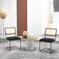 Set of 2 Teddy Velvet Dining Chairs with Metal Legs C9832