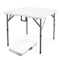 34" Black Folding HDPE Table with Carrying Handle M575752