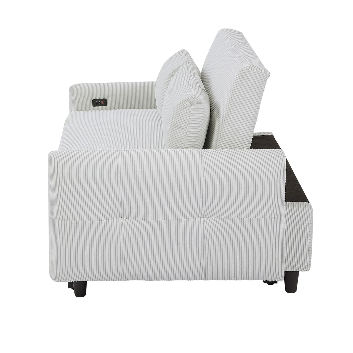 2-Seater Pull-Out Sofa Bed with Adjustable Backrest and USB Port F462546