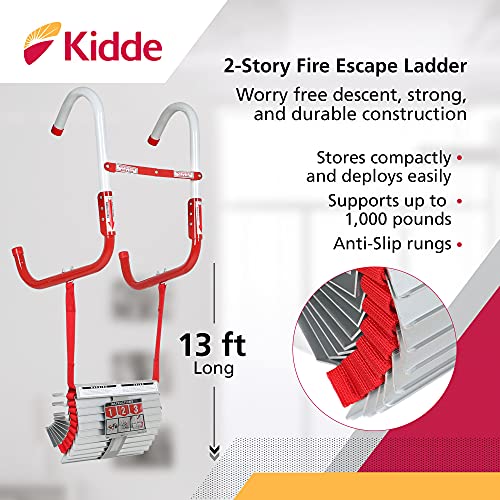 2-Story Fire Escape Ladder with Anti-Slip Rungs T94483