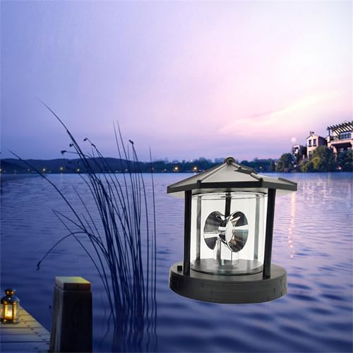 Solar LED Rotating Lighthouse Lamp 15 * 15 * 17cm C9533