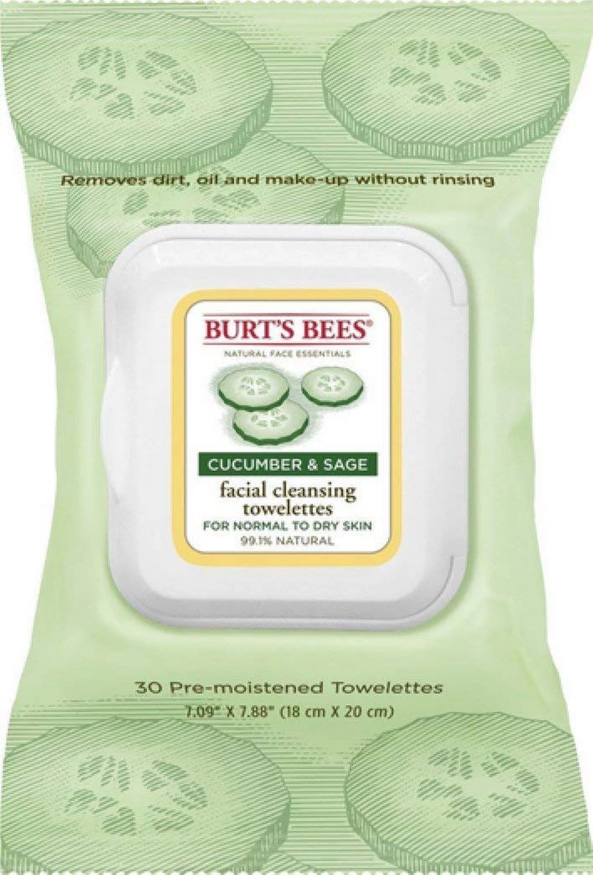 Cucumber and Sage Facial Cleansing Towel 30 Ct 2-Pack K1146