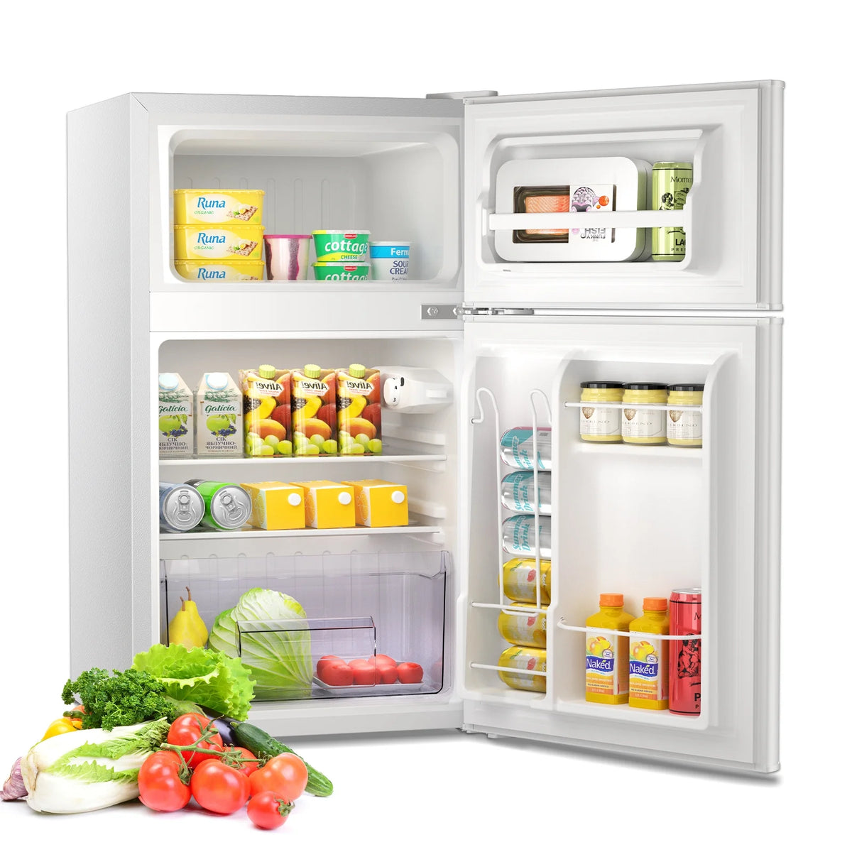 Two Door Mini Fridge 3.1Cu.ft Green U920