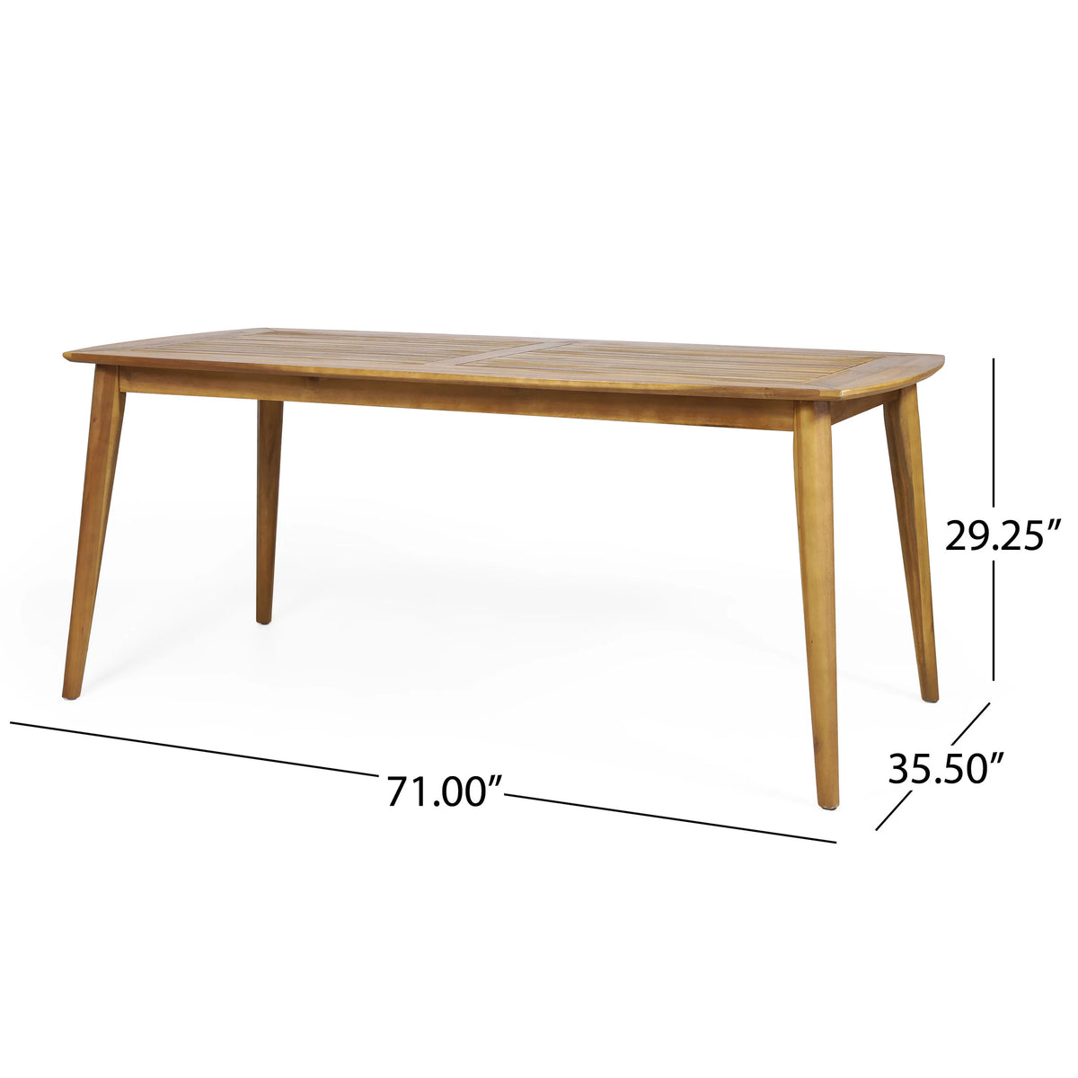 Acacia Wood and Wicker 7 Piece Dining Set with Cushion B70117