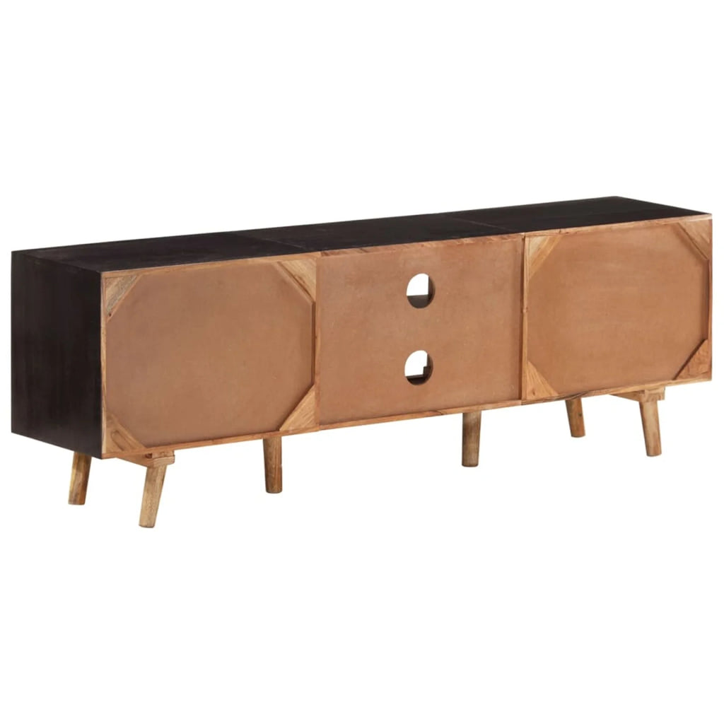 Rough Mango Wood and Solid Acacia Wood TV Cabinet with Storage Shelf L923430