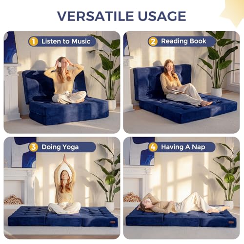 Black 6 Inch Full Foam Folding Mattress P8518