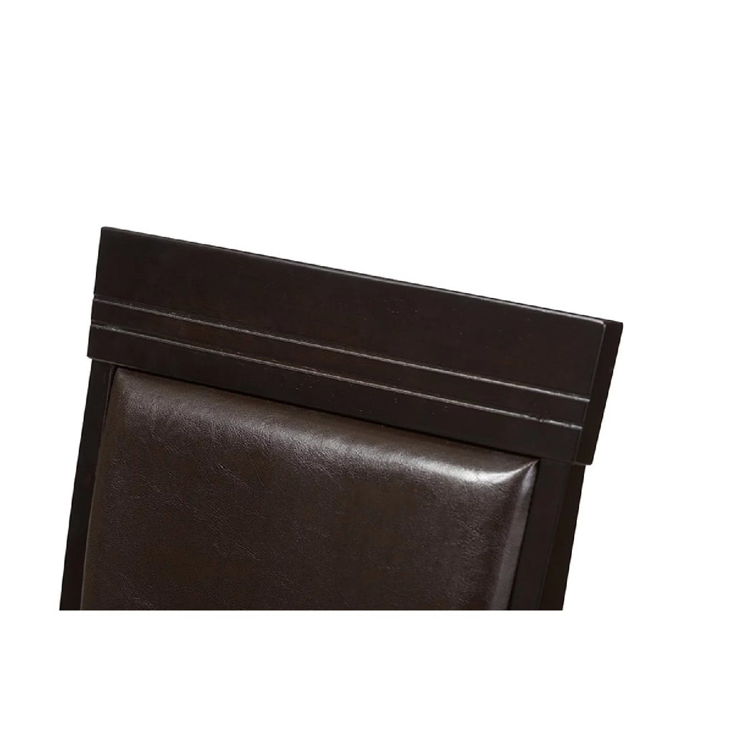 Dark Brown Faux Leather Dining Chair Set of 2 E52861