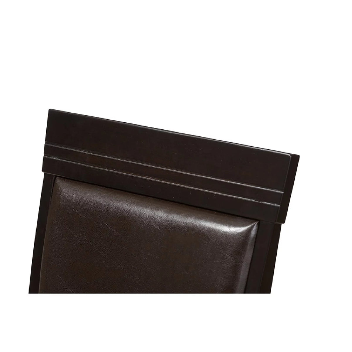 Dark Brown Faux Leather Dining Chair Set of 2 E52861