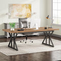 70.8 Inch Brown Black Executive Desk S87919