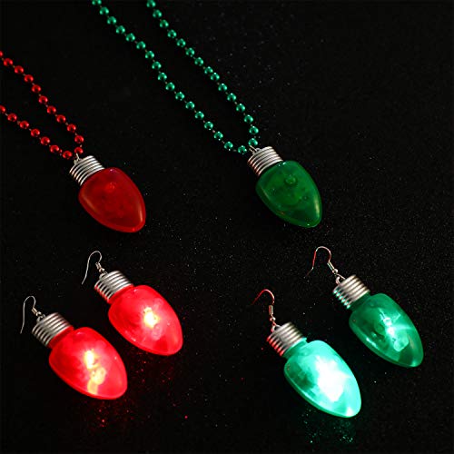 Light-up Bulb Earrings and Bulb Necklaces E389
