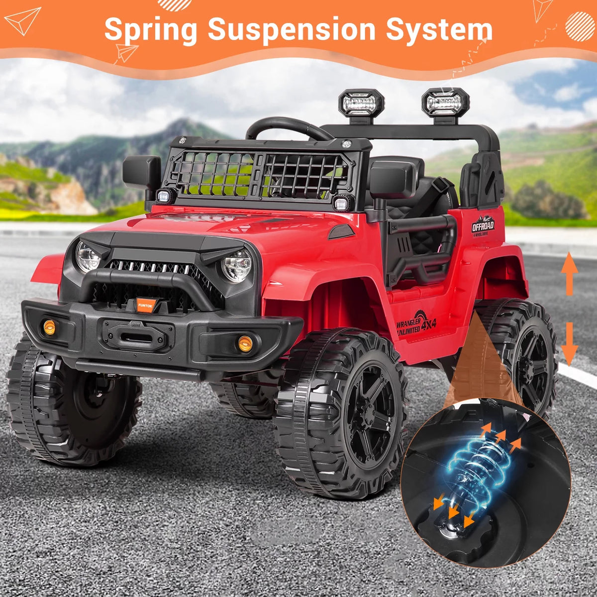 12V Electric Ride on Toy Car with Remote Control V53000