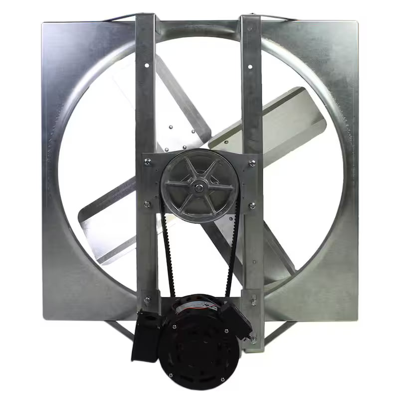 White Galvanized Steel Whole House Fan V997