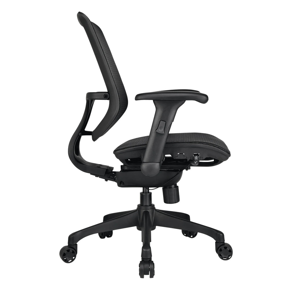 Black Ergonomic Mesh Mid-Back Task Chair R5243