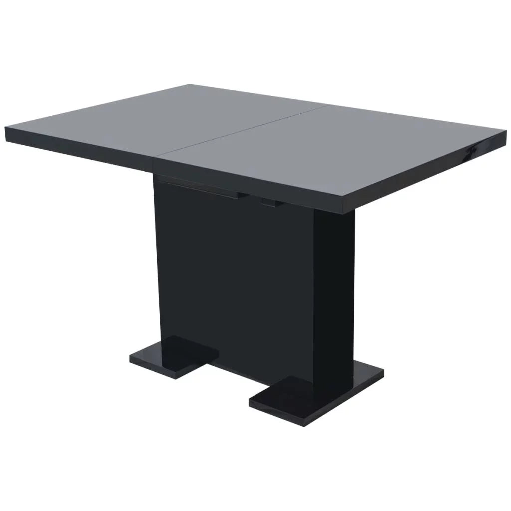 Extendable Dining Table High Gloss Black T41466