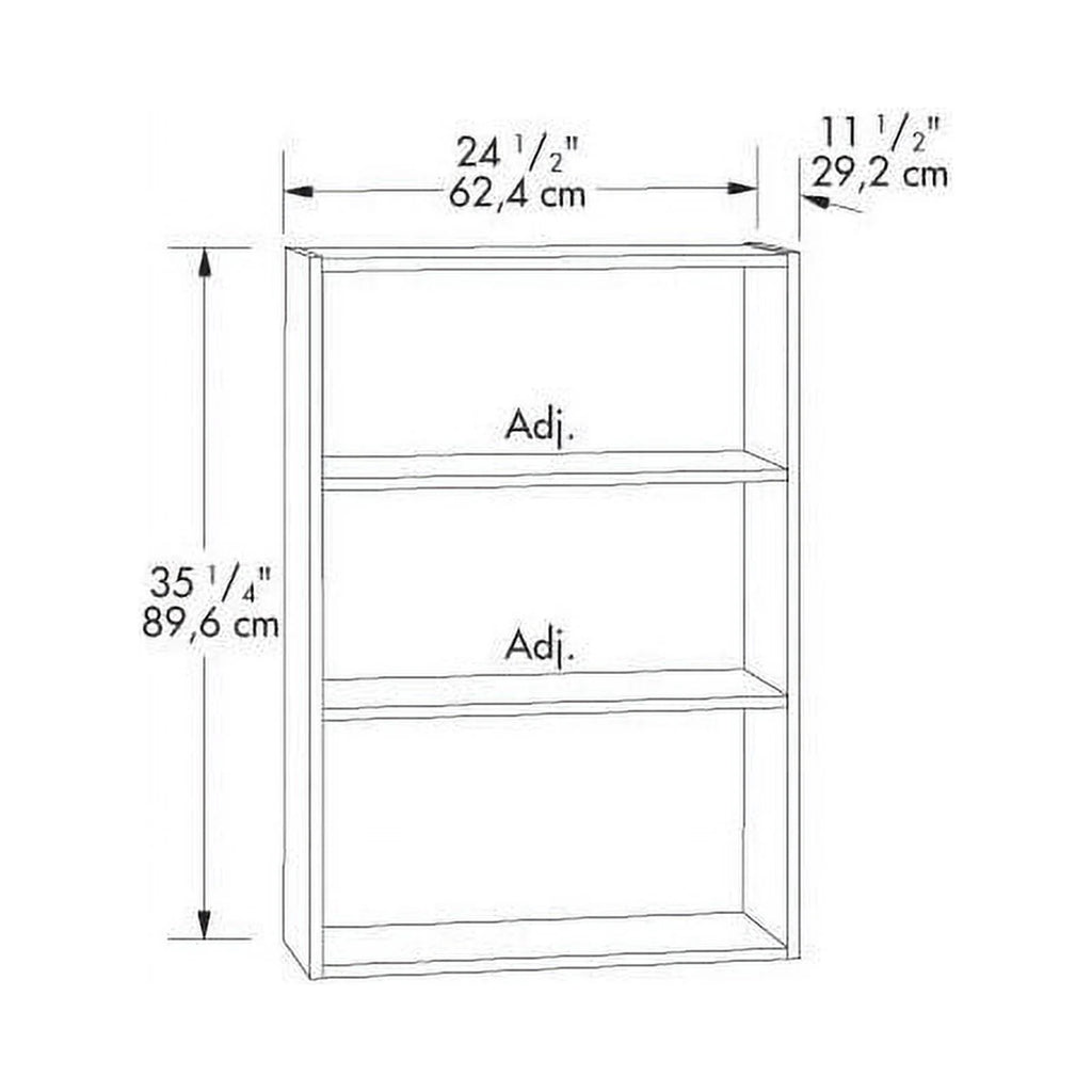 3-Shelf Engineered Wood Bookcase E674