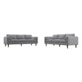 Dark Gray Velvet Sofa Set G194614