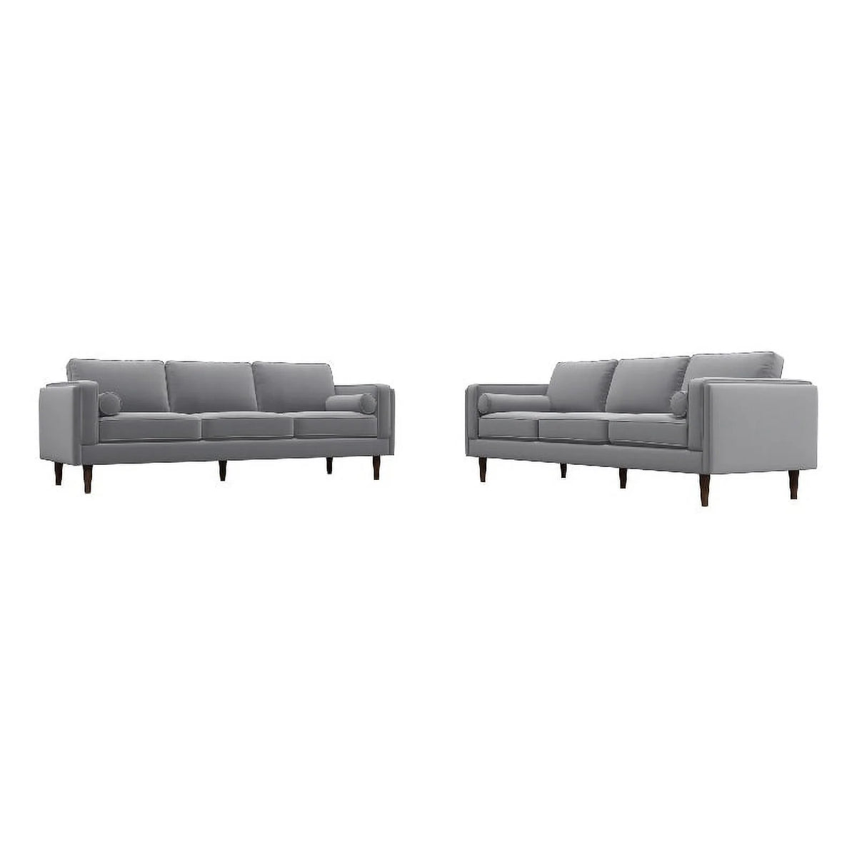 Dark Gray Velvet Sofa Set G194614