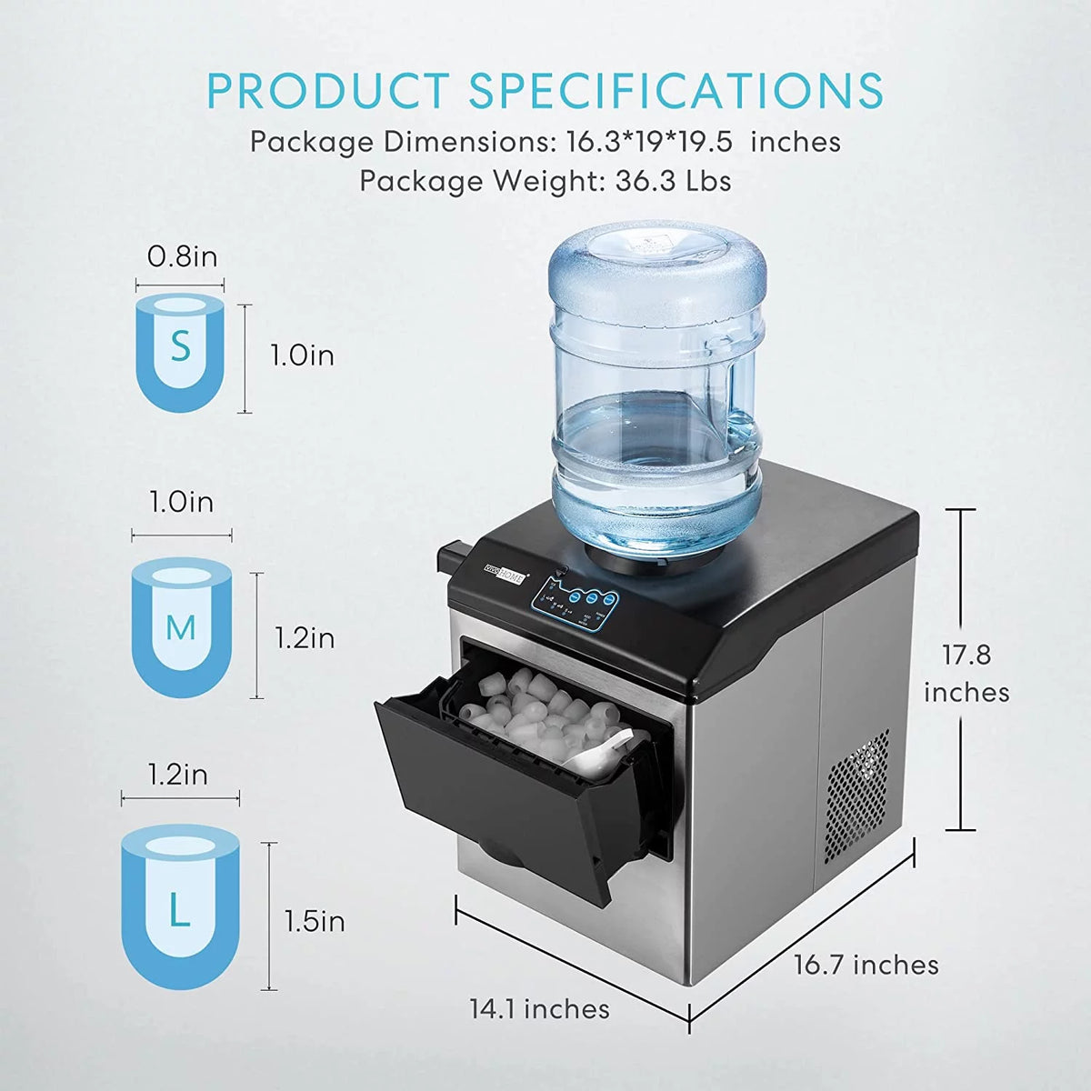 Electric 2 in 1 Countertop Ice Maker with Water Dispenser R54985