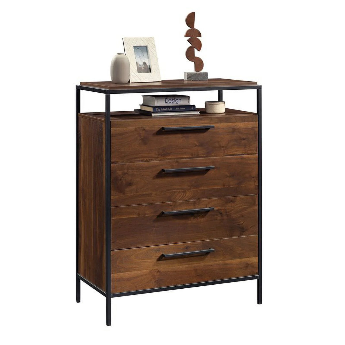 Mid-Century Engineered Wood Chest in Grand Walnut S39209