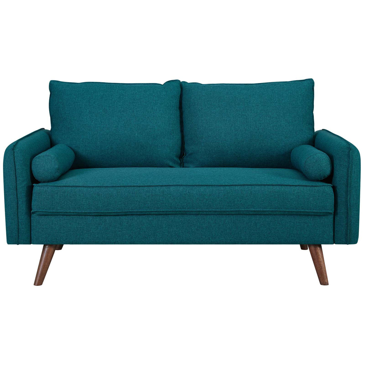 Teal Upholstered Fabric Loveseat K3528