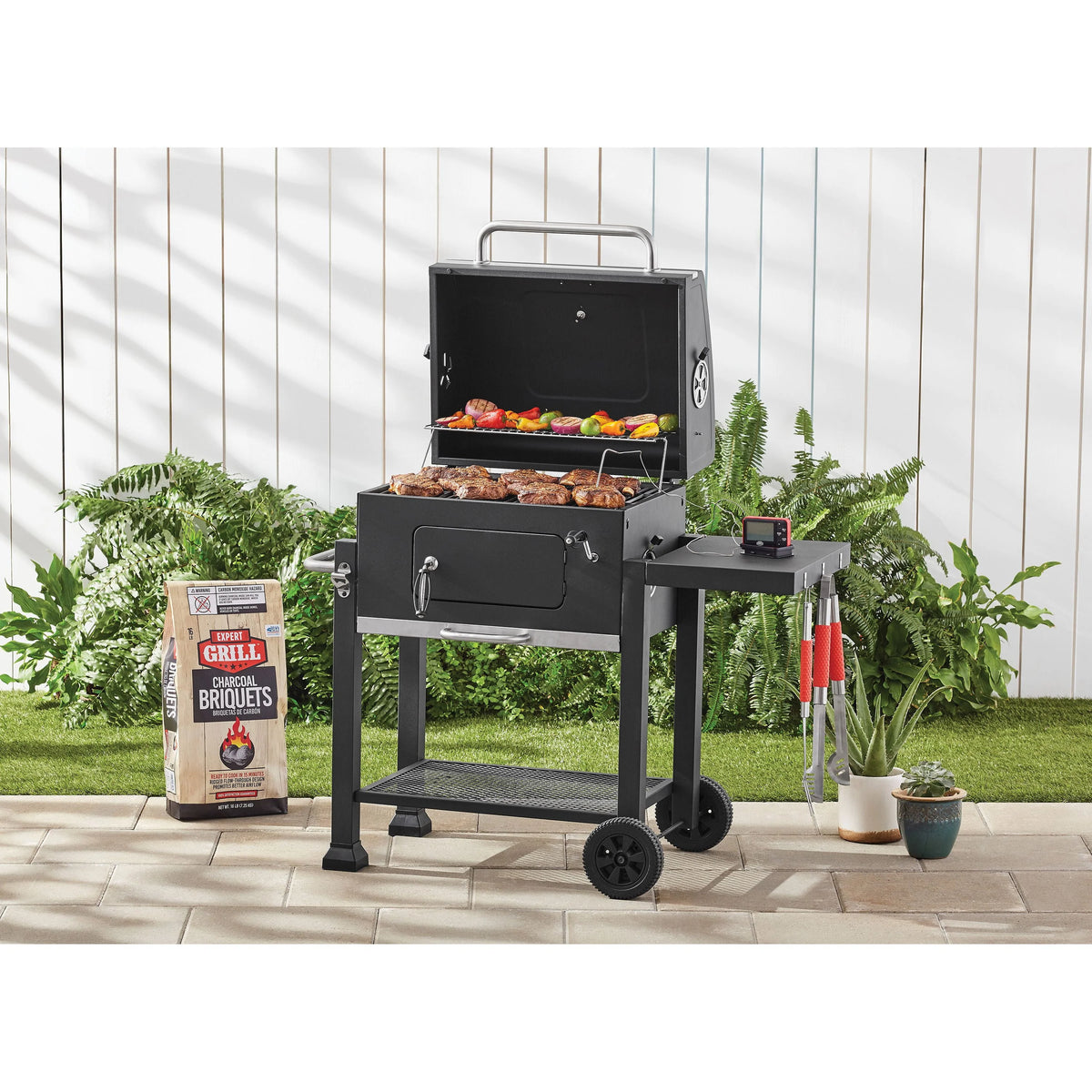 Heavy Duty 24-inch Charcoal Grill, Black I20075