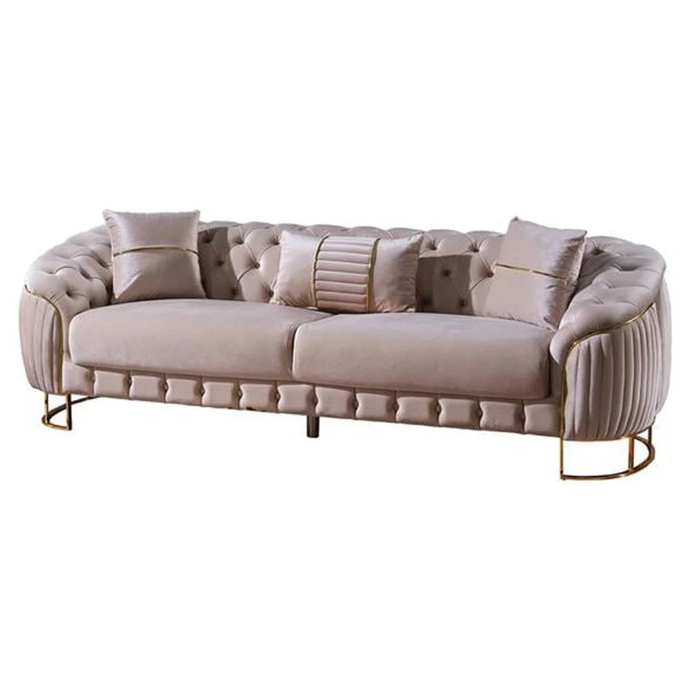 Beige Loveseat P9980