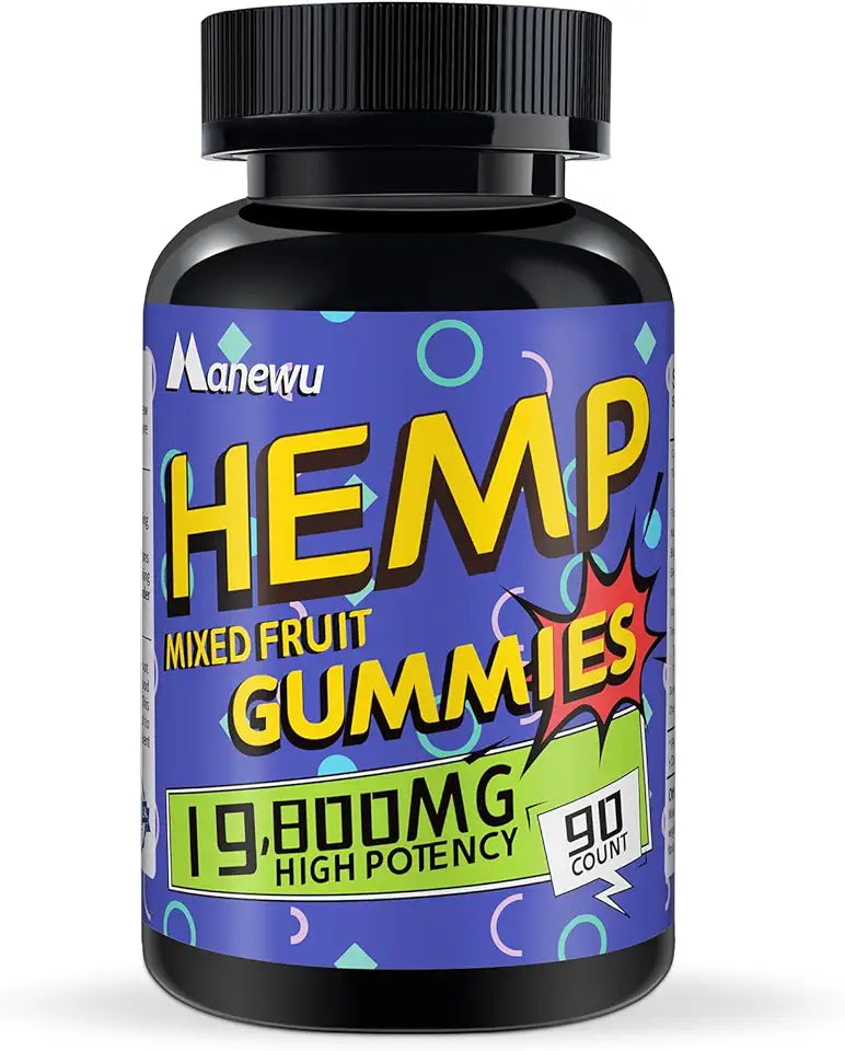 High Potency Organic Hemp Oil Extract Vegan Non-GMO Gummies A595250