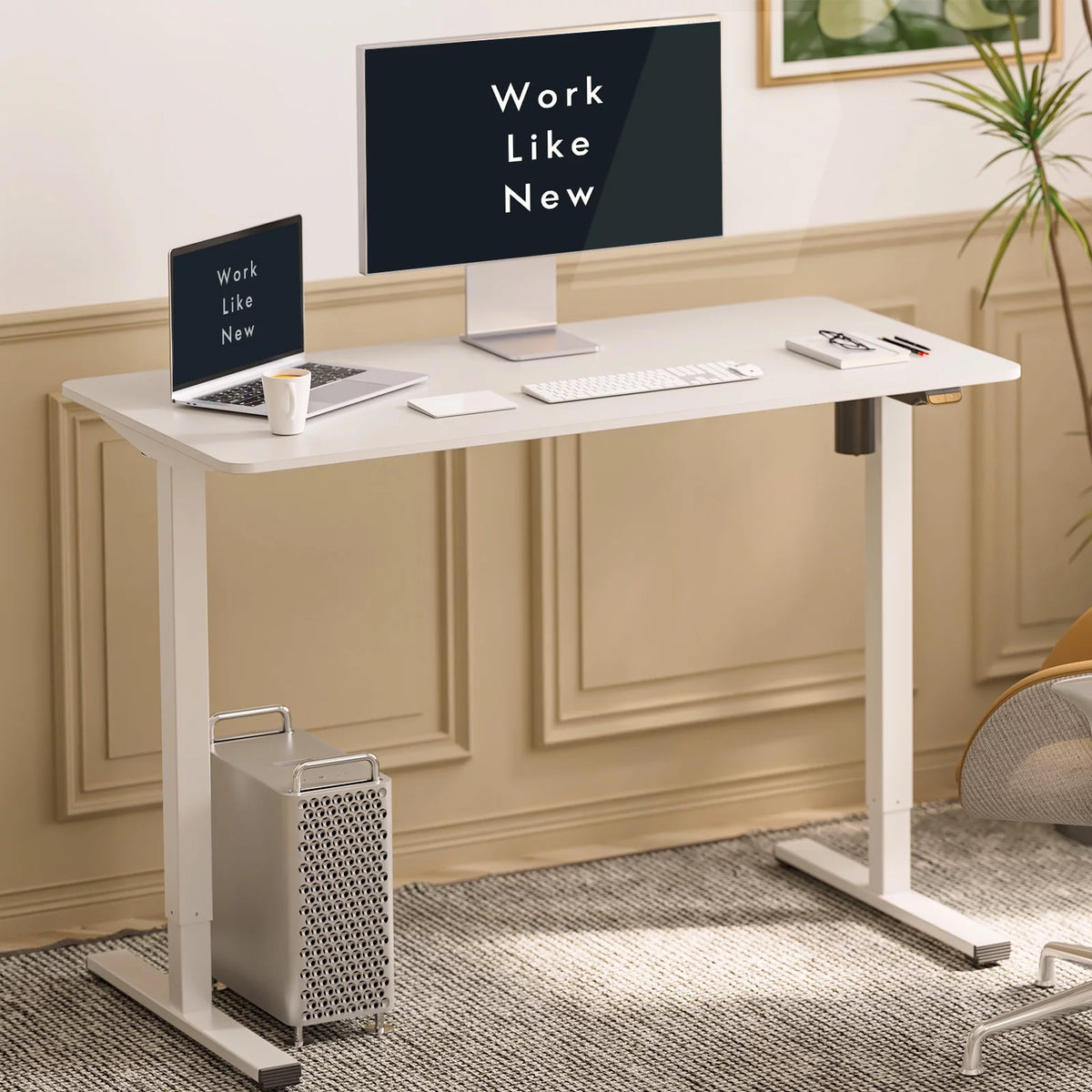 40"X24" White Height Adjustable Standing Desk K4765