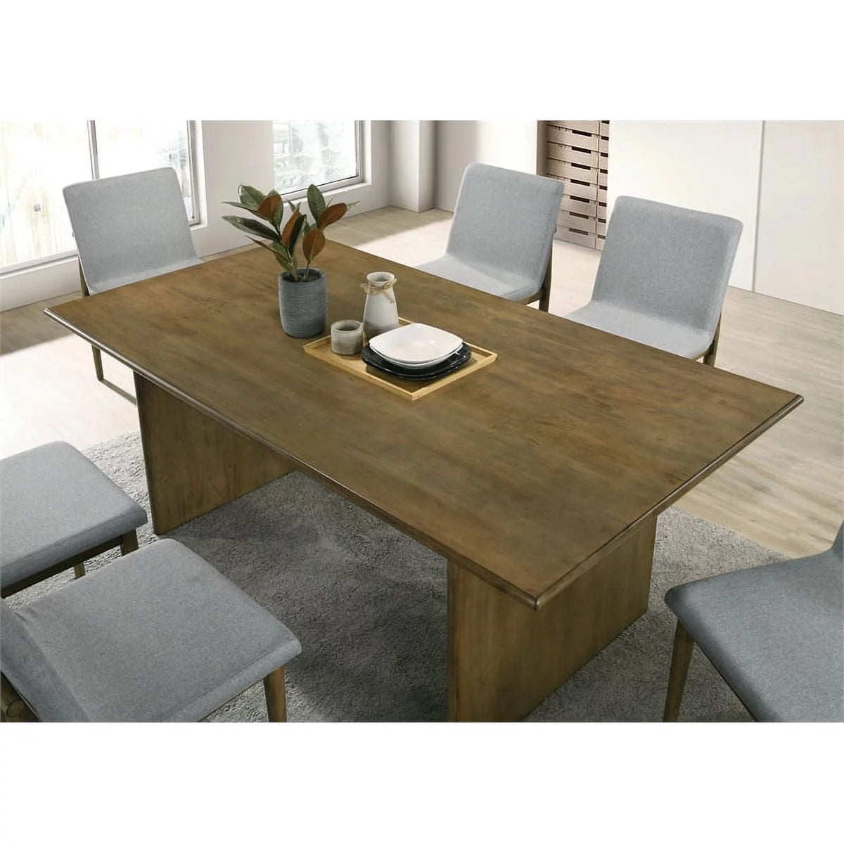 Solid Wood Dining Table Natural Finish N468