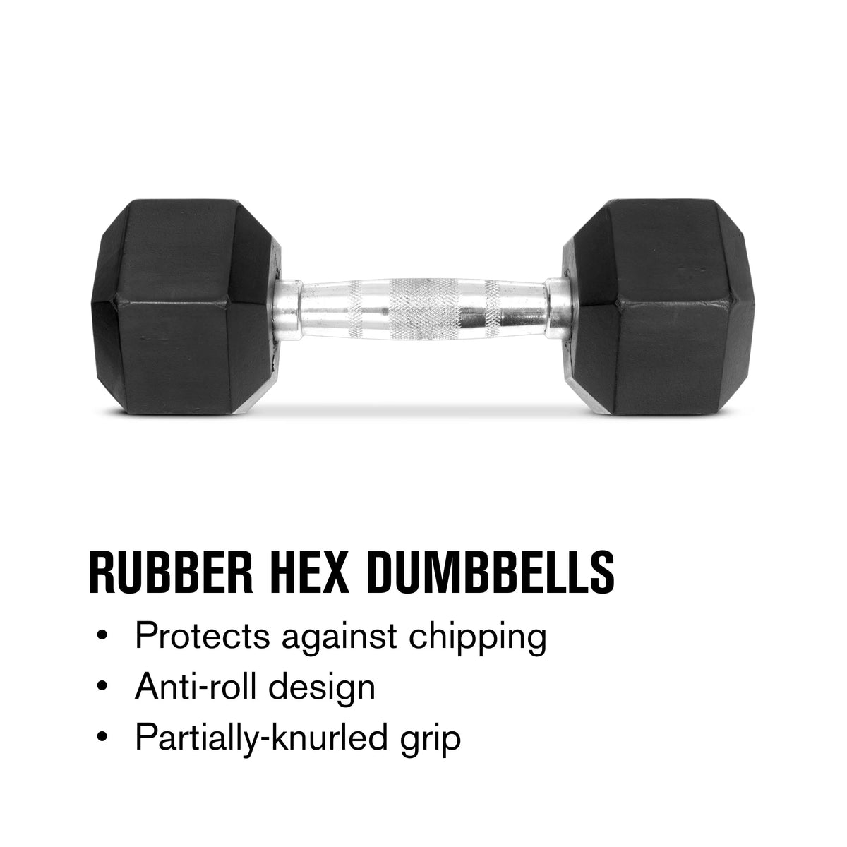 35lb Rubber Hex Dumbbell L967