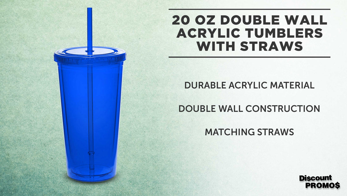 20 oz Set of 10 BPA Free Acrylic Tumblers C280193