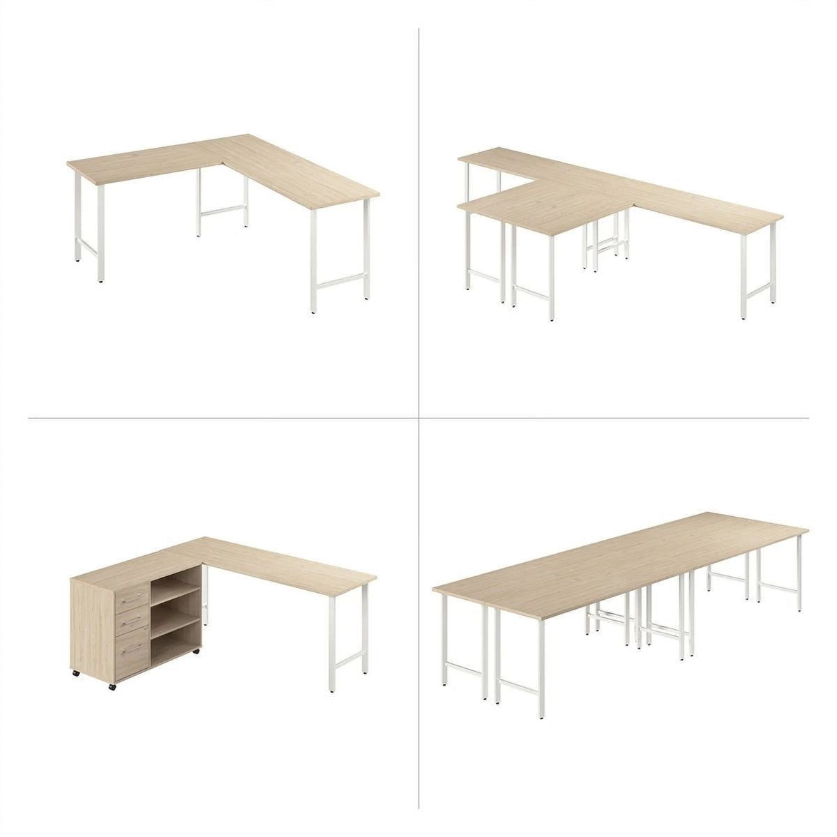 Engineered Wood Computer Desk with Metal Legs D584726
