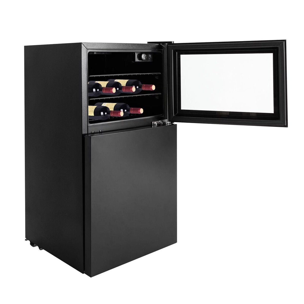 34" Dual Zone Wine Cooler Refrigerator Built-in Under-Counter Frost-Free O93208