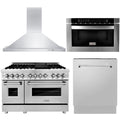 48 Range, Range Hood, Microwave, Dishwasher Appliance Set K253