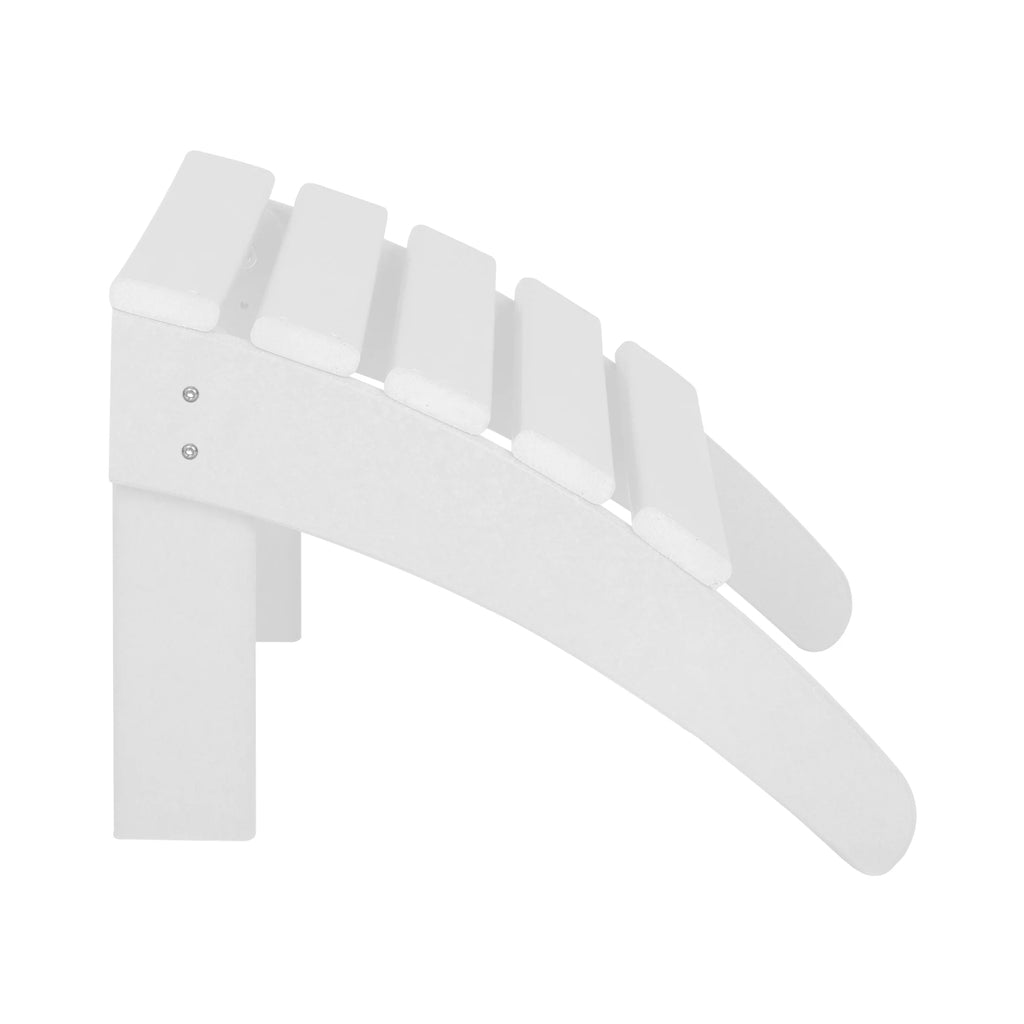 12 Piece White Adirondack Chairs Set with Ottoman and Side Table A357878