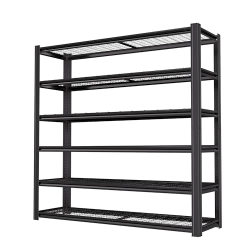 72" H Heavy Duty Metal Shelving 3500LBS Adjustable Storage Shelves R648