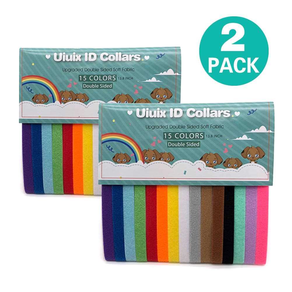 15 Colors Double-Sided Soft Adjustable Puppy ID Collars Z939