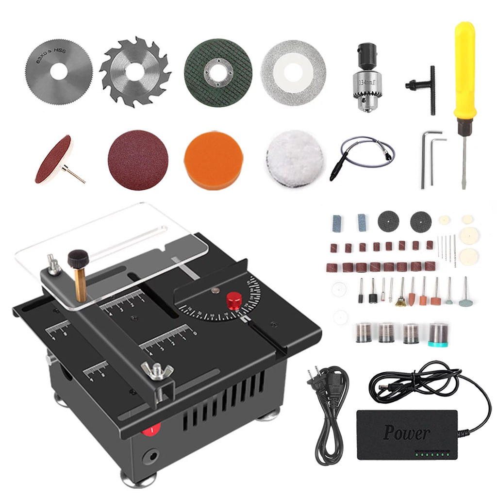 100W Multi-Functional Table Saw Mini Desktop Electric Saw Cutter J247422