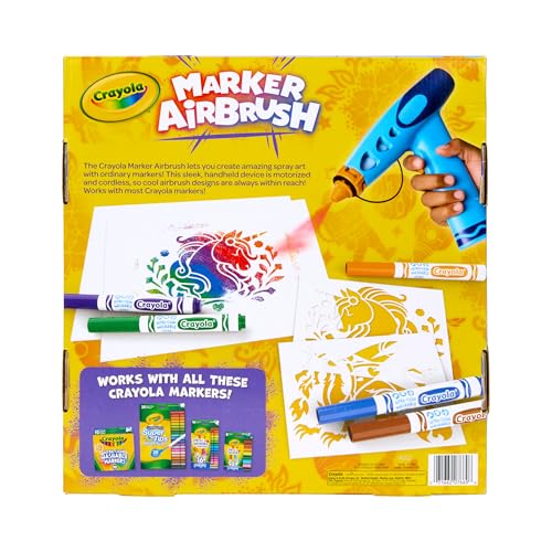 Battery-Powered Sprayer with 8 Washable Markers & 5 Stencils Craft Set P98563