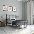 Black Twin Metal Platform Bed B736