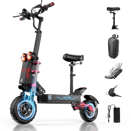 Electric Scooter 5600W Dual Motor 50MPH 45Miles 11" Off Road Folding J926083